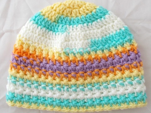 Häkelanleitung für Babymütze mit Kopfumfang 36/38 cm