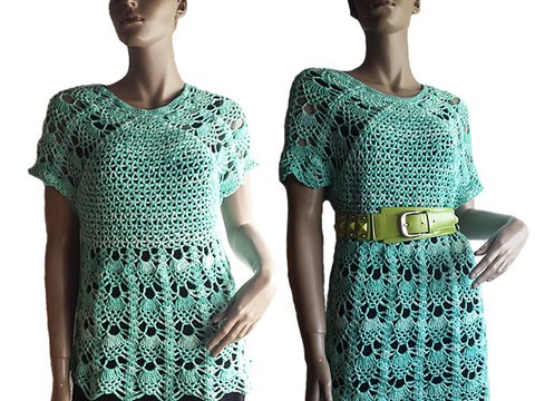 Anleitung Häkelkleid oder Tunika alle Größen