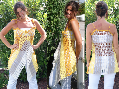 Top Summer Sun, Oversize, Universalgröße (für alle Größen leicht anzupassen)