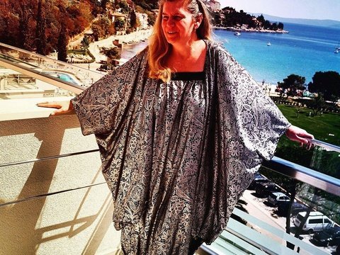 Nähanleitung Abendkleid aus einem Stück Stoff