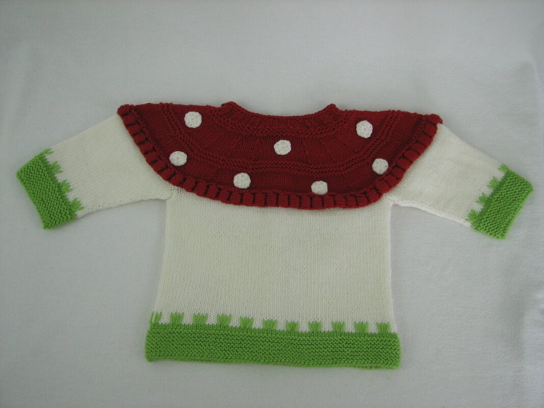 Strickanleitung Baby-/Kinderjacke "Fliegenpilz" in 5 Größen - Bild 2