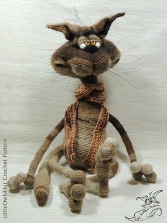 120 Crochet Pattern - Cat Ostap - Amigurumi soft toy PDF file by Pertseva Cp