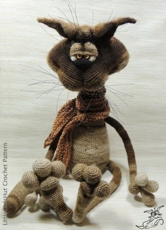 120 Crochet Pattern - Cat Ostap - Amigurumi soft toy PDF file by Pertseva Cp
