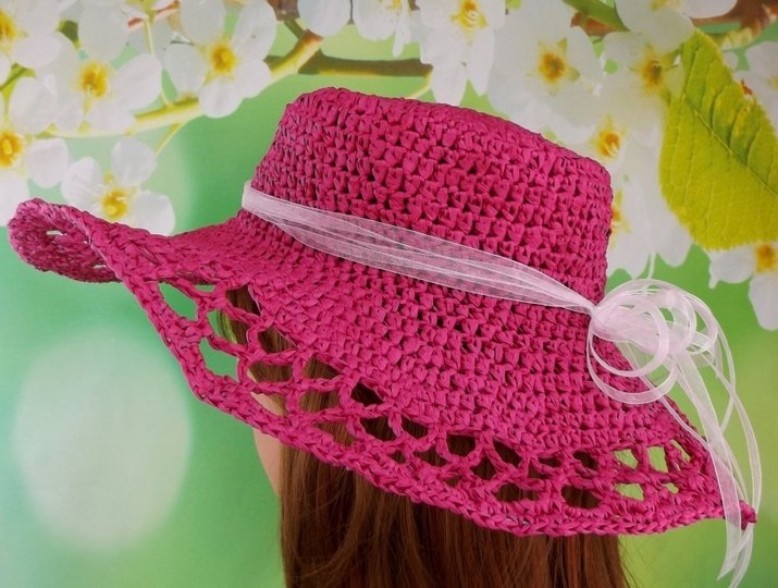 Häkelanleitung Sommerhut "Elegance" aus Bast