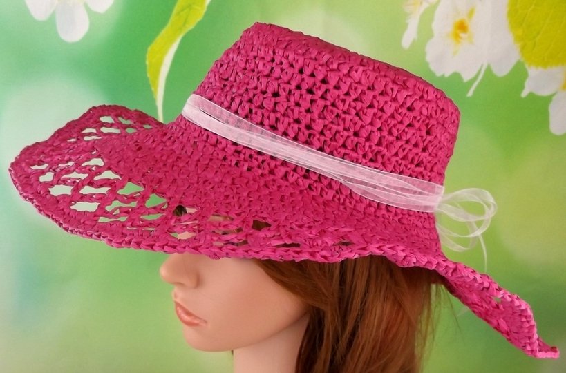 Häkelanleitung Sommerhut "Elegance" aus Bast