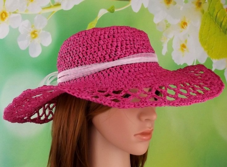 Häkelanleitung Sommerhut "Elegance" aus Bast