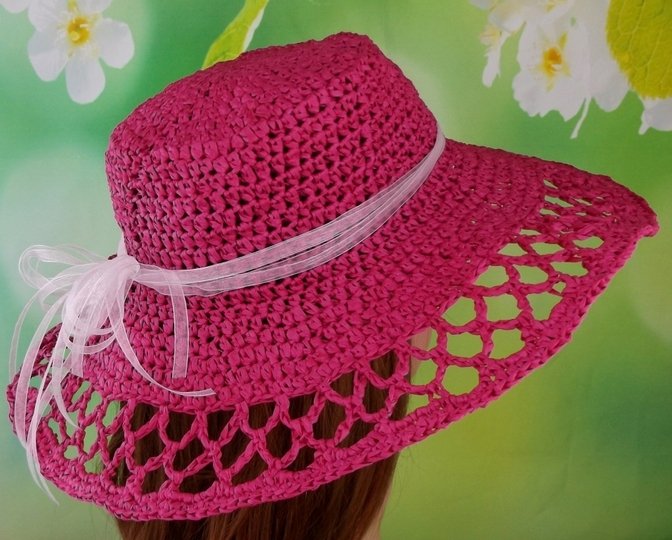 Häkelanleitung Sommerhut "Elegance" aus Bast