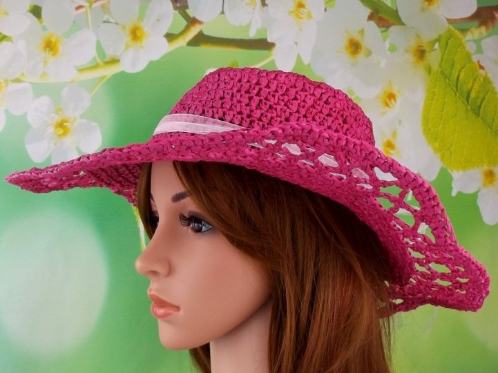 Häkelanleitung Sommerhut "Elegance" aus Bast