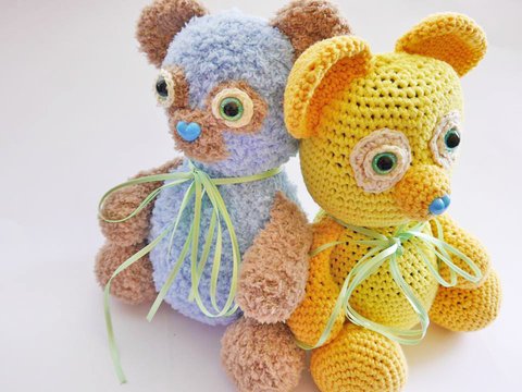 Teddy Bär zum Häkeln - Kuscheltier für Babys und Kinder
