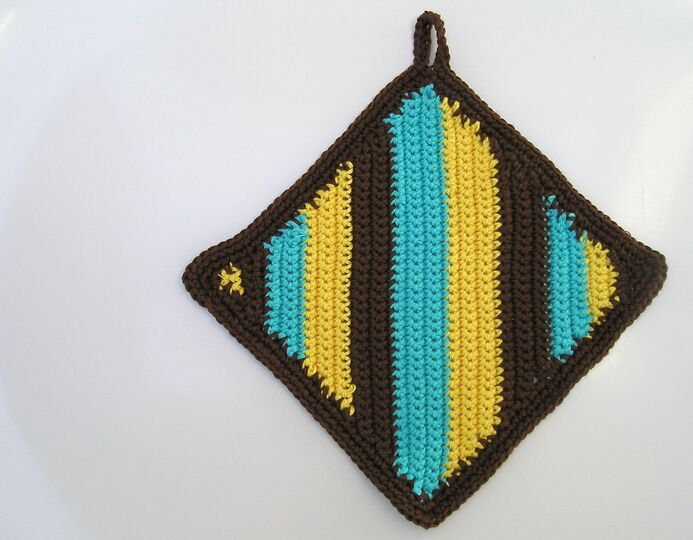 Häkelanleitung Topflappenset "Steinbock"