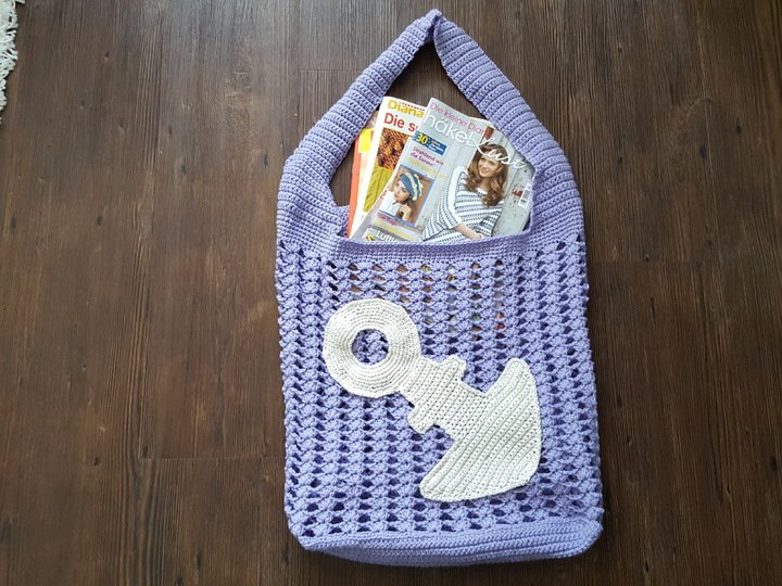 46 Häkelanleitung Tasche Strandtasche am Meer PDF