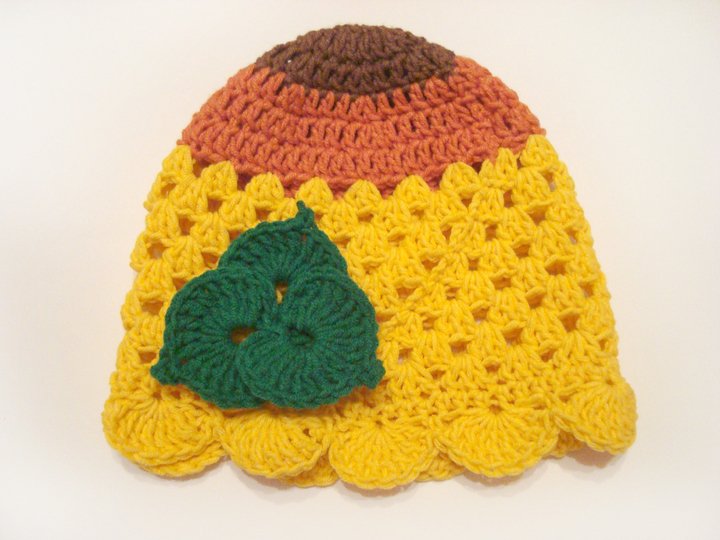 Crochet Pattern Yellow girls hat