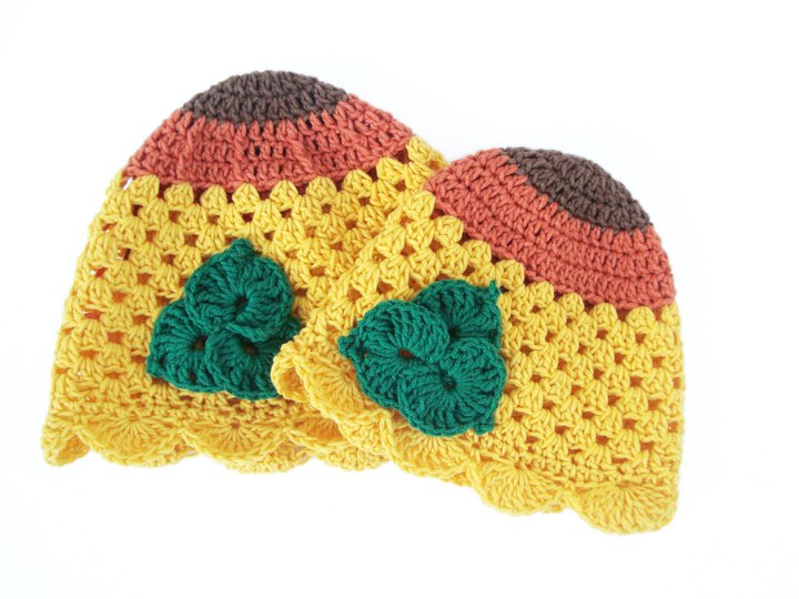 Crochet Pattern Yellow girls hat