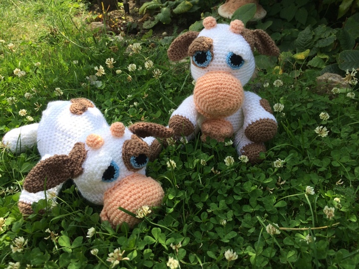 Häkelanleitung - Kuh Elsa und Kuh Elvira