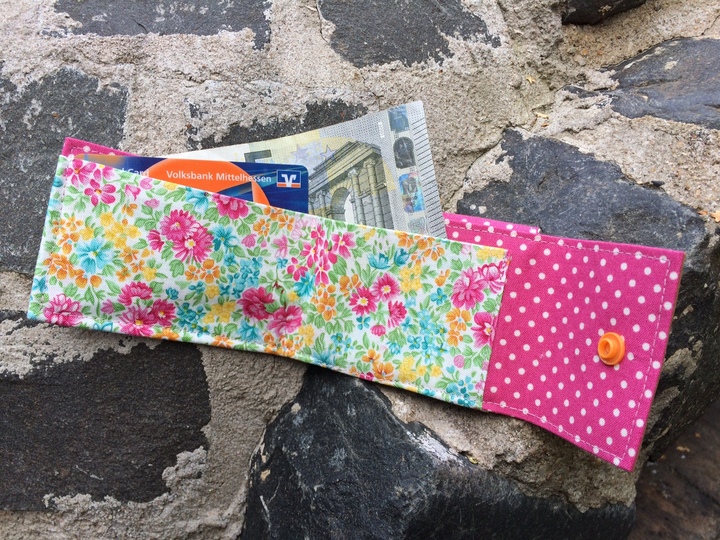 Nähanleitung und Schnittmuster Geldbörse und Schlüsselanhänger