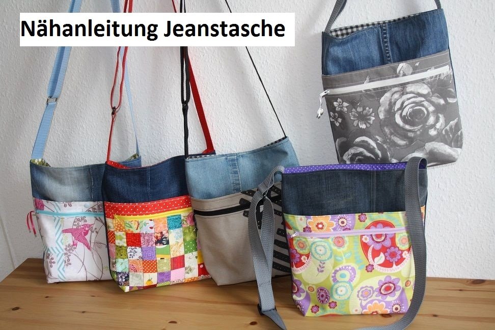 Nähanleitung Jeanstasche mit zwei Reißverschlüssen