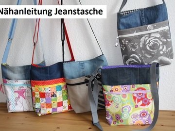 Nähanleitung Jeanstasche mit zwei Reißverschlüssen