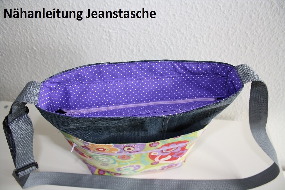 Nähanleitung Jeanstasche mit zwei Reißverschlüssen