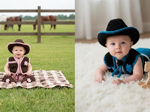 Boys Crochet Pattern Cowboy Chaps