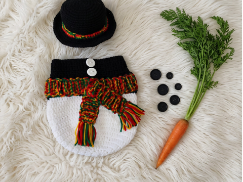 Pattern Newborn snowman cocoon