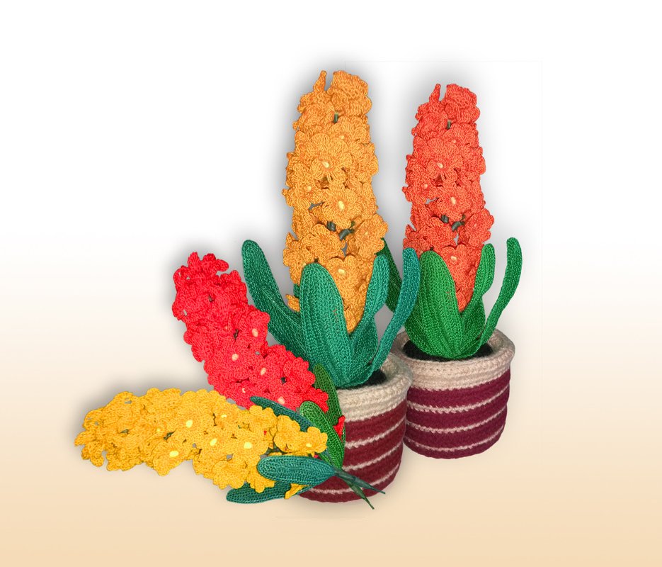 Häkelanleitung - Hyazinthe im Topf