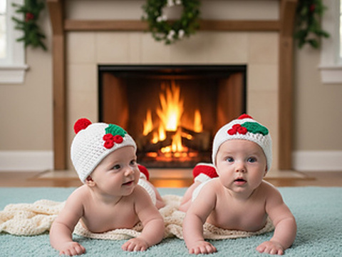 Baby Crochet Pattern Christmas Diaper Set