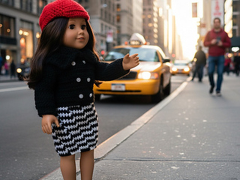 Doll clothes Pattern , 18inch , Going to paris doll outfit