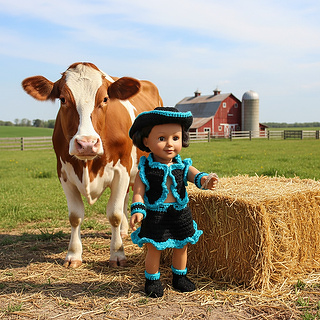 Crochet Cowgirl Doll Clothes Pattern