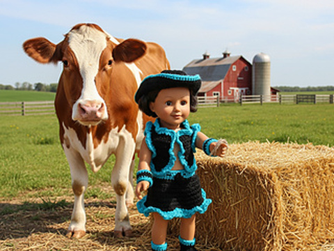 Crochet Cowgirl Doll Clothes Pattern