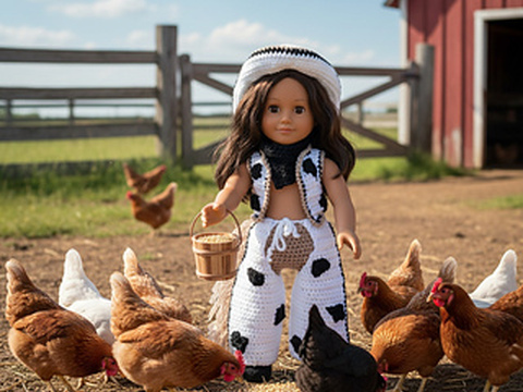 Crochet Western Doll Clothes Pattern 18inch