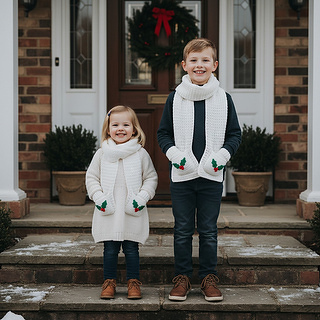 Children's Winter Scarf Set Pattern