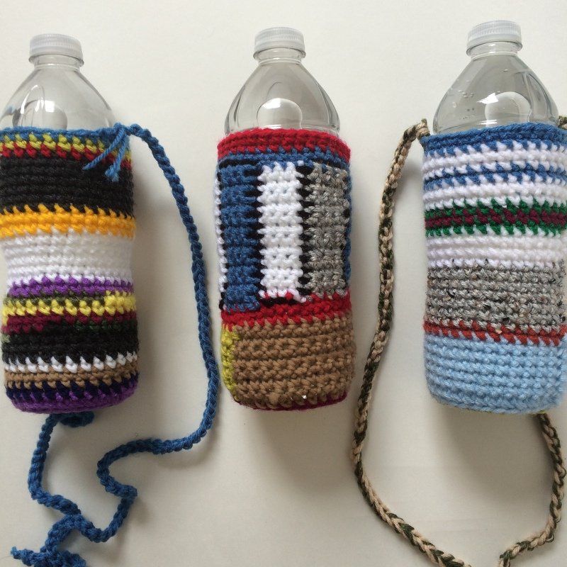 crochet scrap water bottle bag pattern, easy beginner, PDF - Image 5