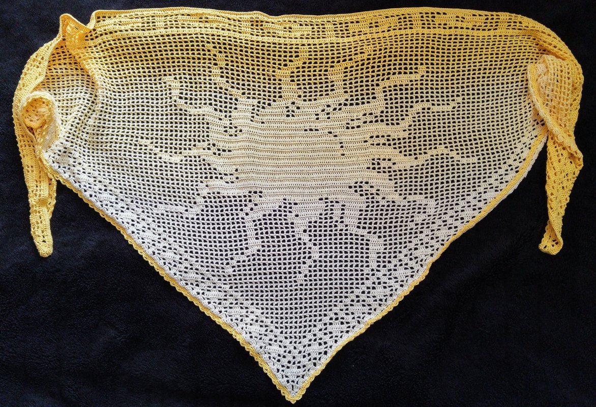 Motivtuch Sonne Häkelanleitung