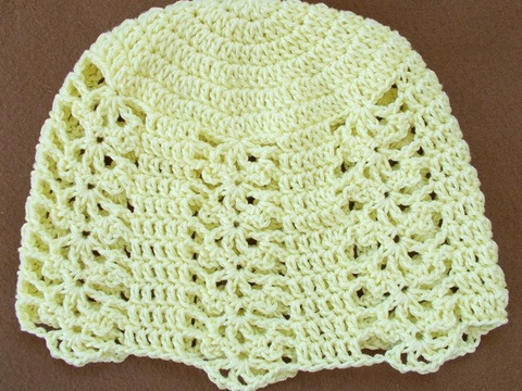 Häkelanleitung Mütze "Gelber Luftikus" für Kopfumfang 40/42