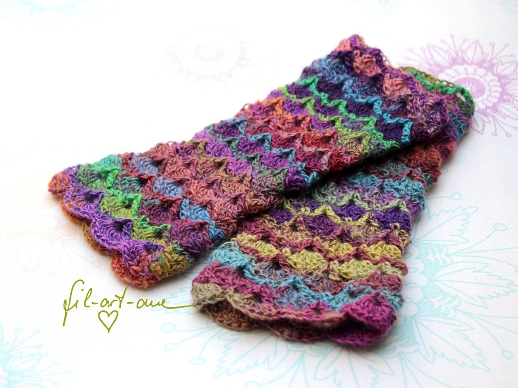 Armstulpen "Jordis", Häkelanleitung für 2 Größen, einfach - Bild 4