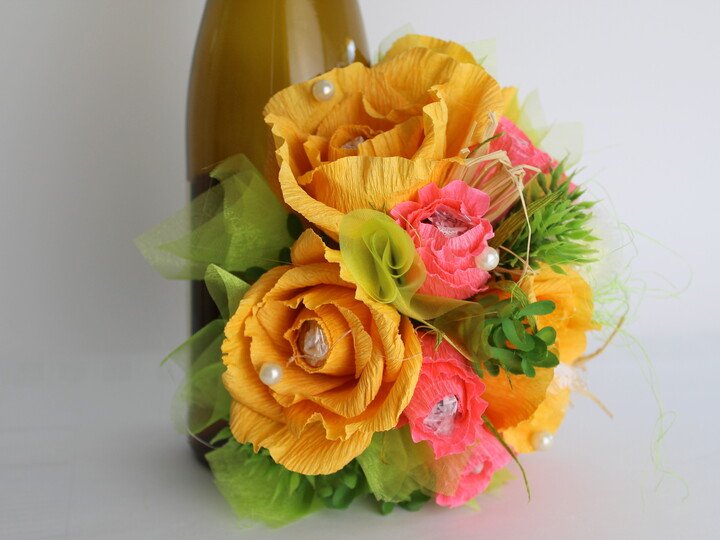 Weinflasche dekorieren