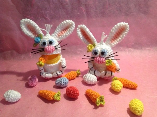 Crochet Pattern Bunny Rabbit - Baby-Bunny around the egg - English