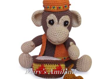 Arthur Monkey The Ami - Amigurumi Crochet Pattern - Digital Download