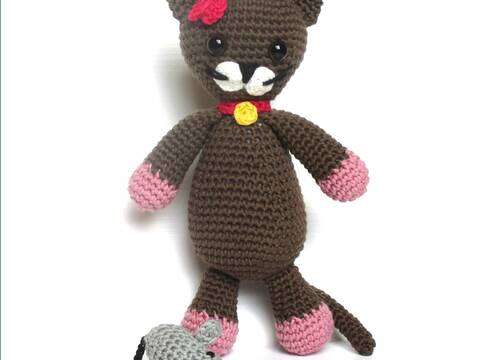 Minou Cat The Ami - Amigurumi Crochet Pattern - Digital Download