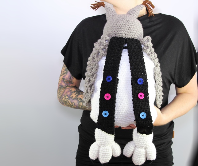 Rucksack Schneeeule Hedwig - Häkelanleitung