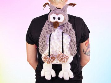 Rucksack Schneeeule Hedwig - Häkelanleitung