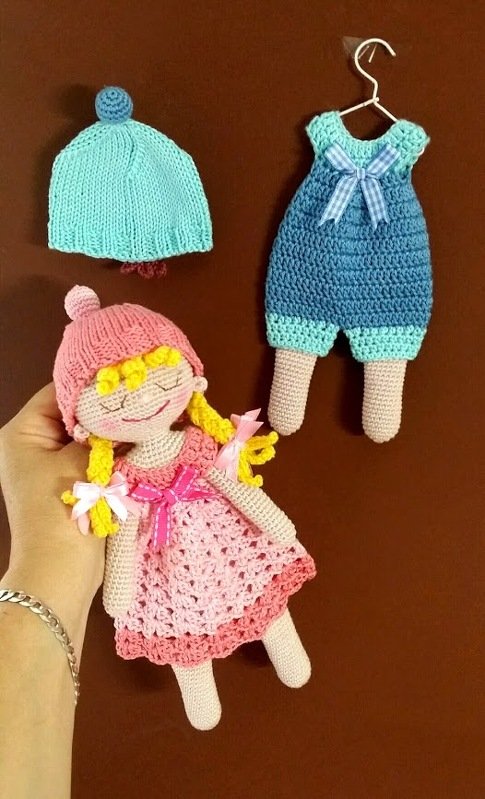 Anleitung Amigurumi Twiny Kuschelpuppen Junge und Mädchen 25 cm Groß - Bild 3