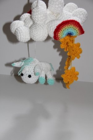 Häkelanleitung - Mobile Kleines Einhorn