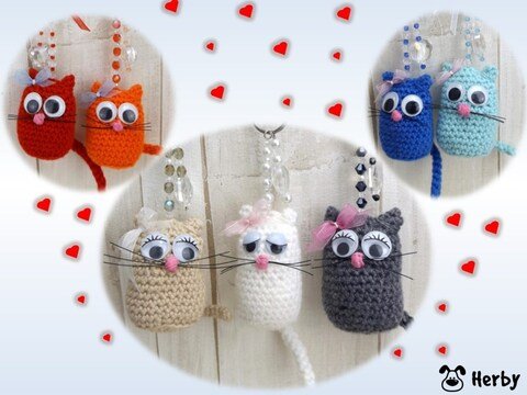 Taschenbaumler, Schlüsselanhänger "Mitzi, die Katze"