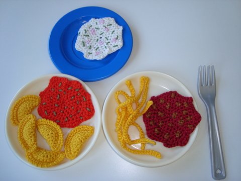 Häkelanleitung Nudel - Spiel - Set