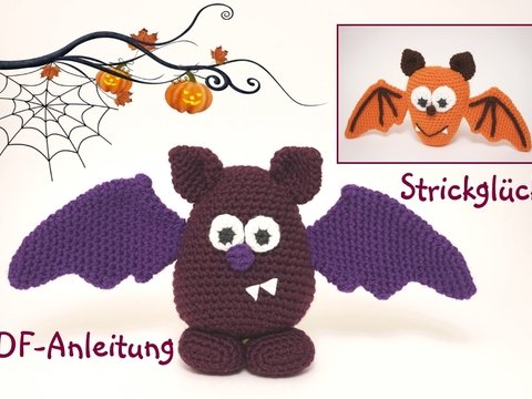 Häkelanleitung Fledermaus Halloween Herbst