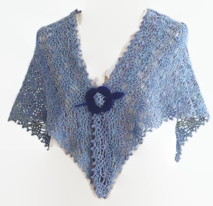 Crochet Lace Shawl Pattern, Easy Year Round Wrap Pattern, English US AND UK PATTERN