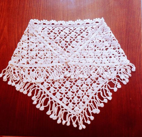 Triangular Shawl Pattern, Easy Crochet Scarf, Lacy Wrap Pattern