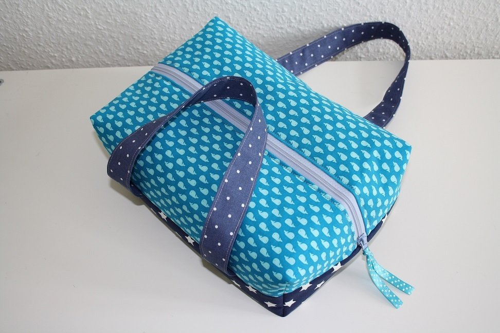 Nähanleitung Kulturtasche mit Henkeln