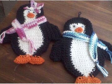 Patty & Pete Penguin Potholders